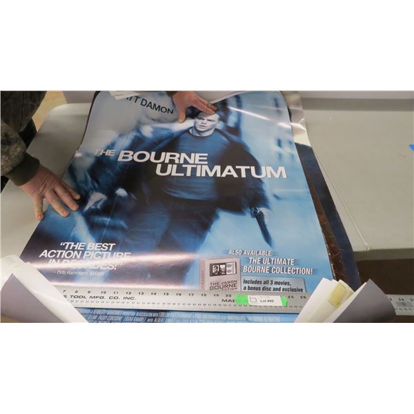 (8) movie posters - Bourne Identity + others