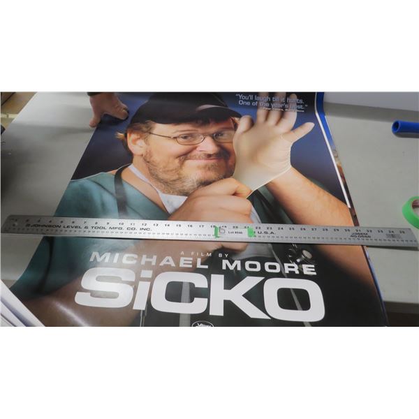 (8) movie posters - sicko + others