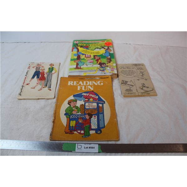 Misc. Items; Golden activity books, Vintage Simplicity pattern