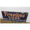 Image 1 : Porcelain firestone tires sign 48x20 (single sided)