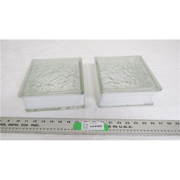 2X The Money - Glass Decorative Blocks
