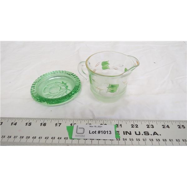 vintage glass ashtray + cup