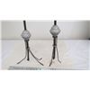Image 2 : 2X The Money - Lightning rods (27,27.5" tall) metal globes