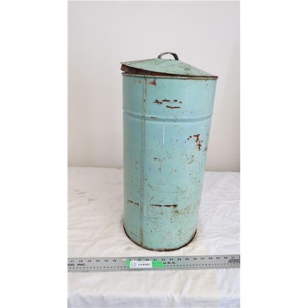 Vintage flour bin (musty) - 21"x11"diameter