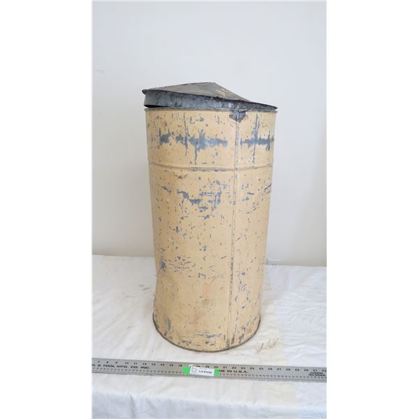 vintage flour bin - 15"diameter 28" tall (no handle on lid)