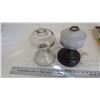 Image 1 : (2) vintage oil lamps - bottom part only