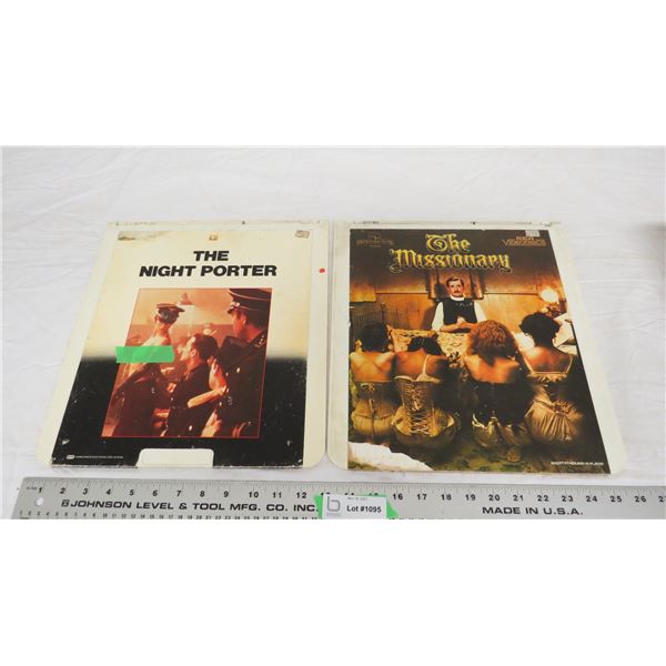 2X The Money - The Night Porter + the missionary selecta videodiscs