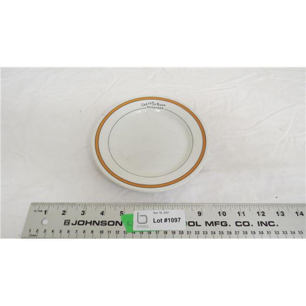 Carter + Buck Saskatoon Vintage collector plate (7" diameter)
