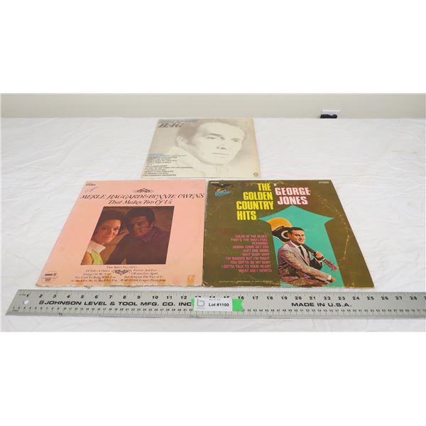 George Tores, merle haggard records (3) (have scratches)