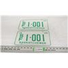 Image 1 : 1968 pair of low digit Sask License Plates