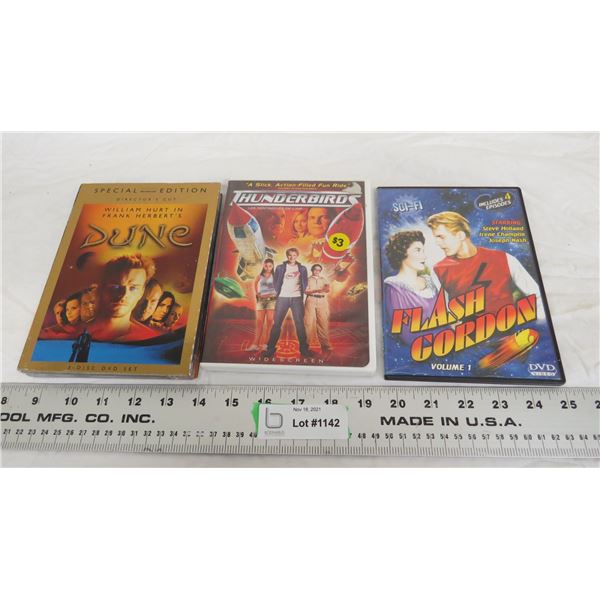 Dune, Thunderbirds, flash gordon DVD's
