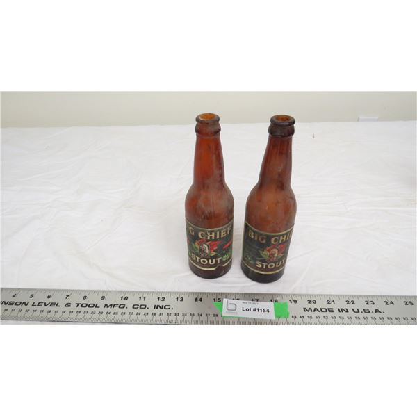 2X The Money - Big Chief beer bottles with labels
