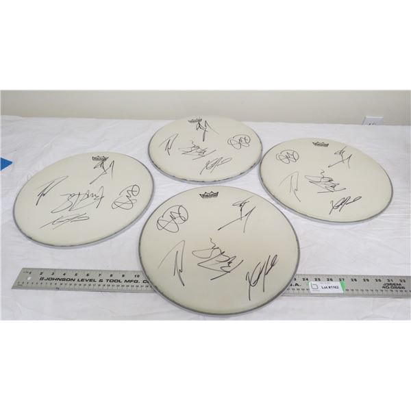 Buck Cherry Autograped Drum Skin Covers