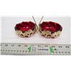 Image 2 : Red Glass Sugar Dish