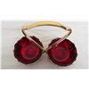 Image 3 : Red Glass Sugar Dish