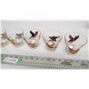 Image 3 : (6) Decorative pheasant design glasses