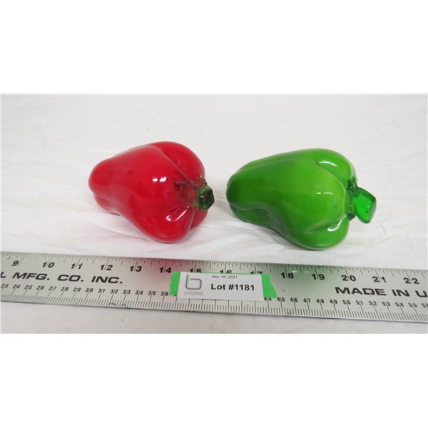 2X The Money - glass fruit ornaments