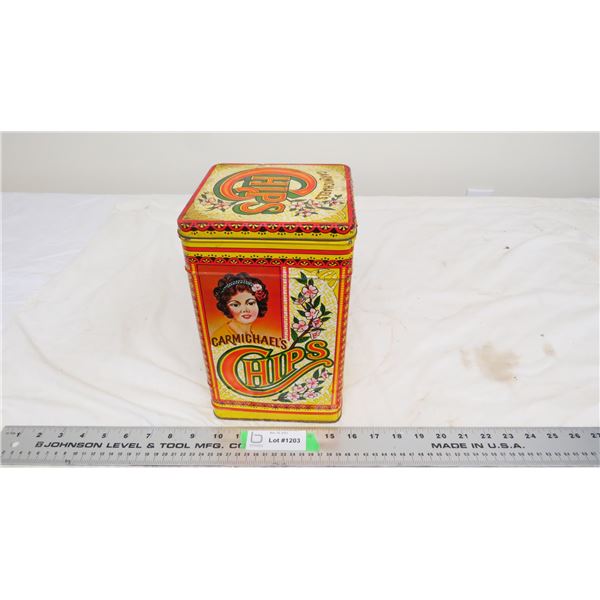 carmichael's chips tin