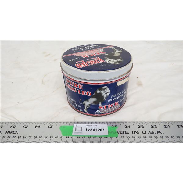 pure king leo stick candy tin