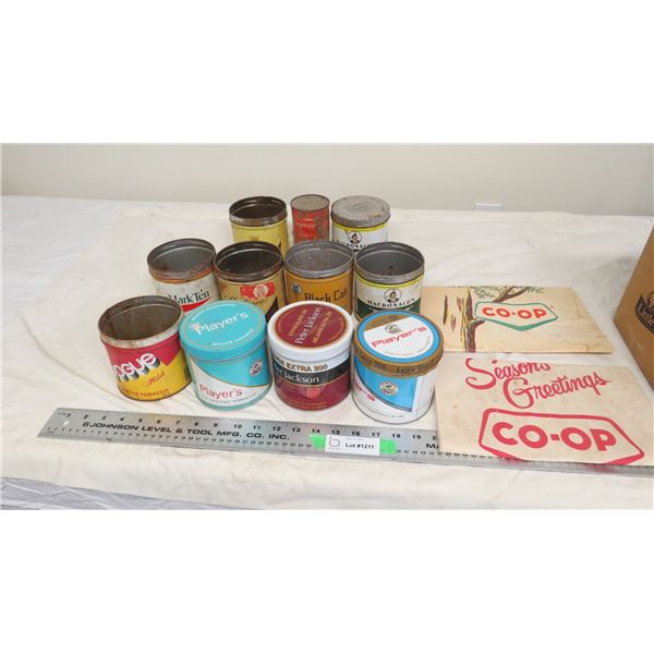 Tobacco Cans + misc