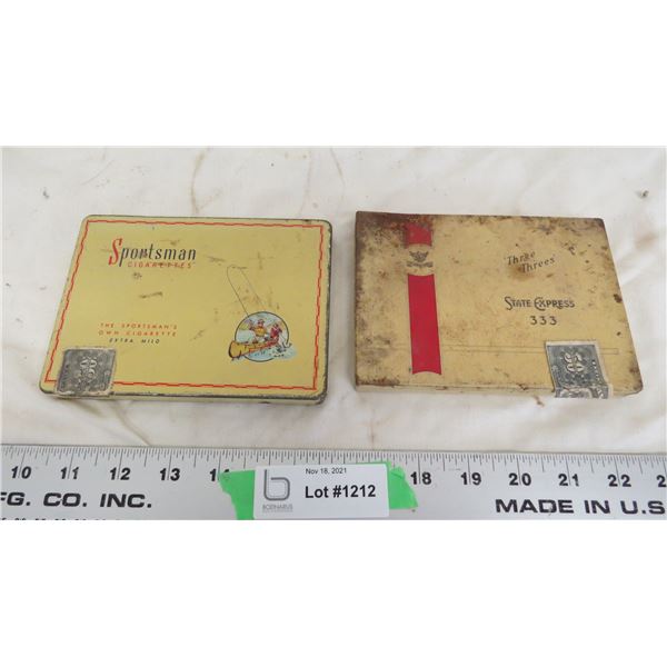 State Express 333, sportsman cigarette tin