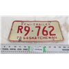 Image 1 : 1975 Sask Semi License Plate