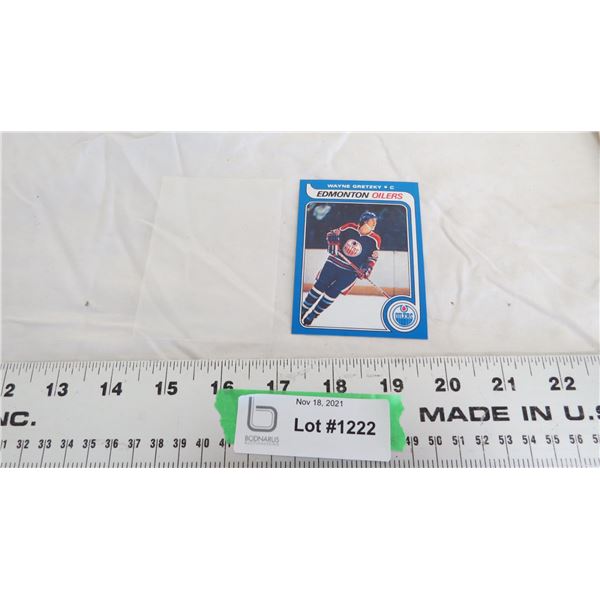 Wayne Gretzky card in plastic sleeve