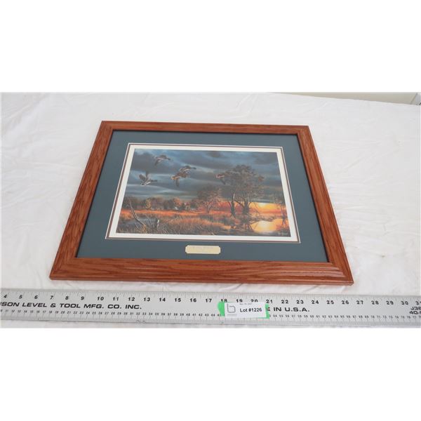 "Morning Mallards" print in frame - by jim hansel (16.5x20.5)