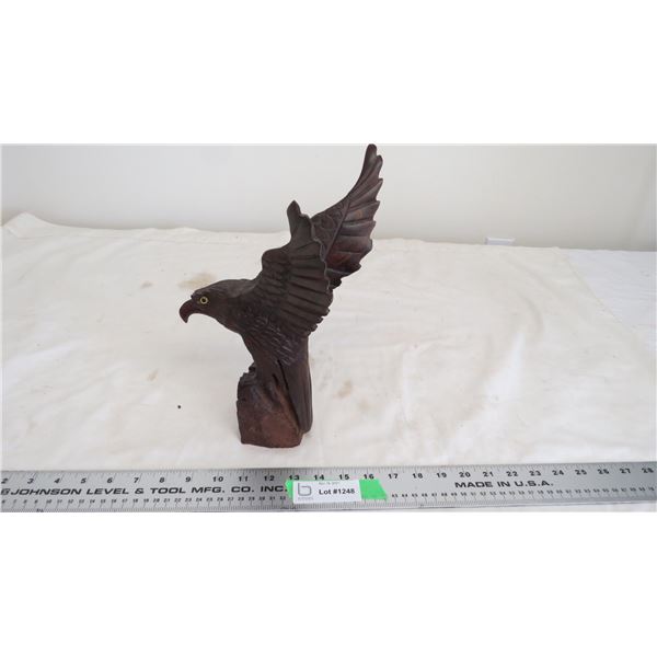 Eagle wood carving (no signature) 11.5" tall