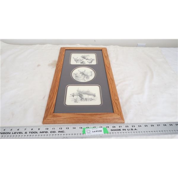 Dallen Lambson pencil sketches (print?) in frame