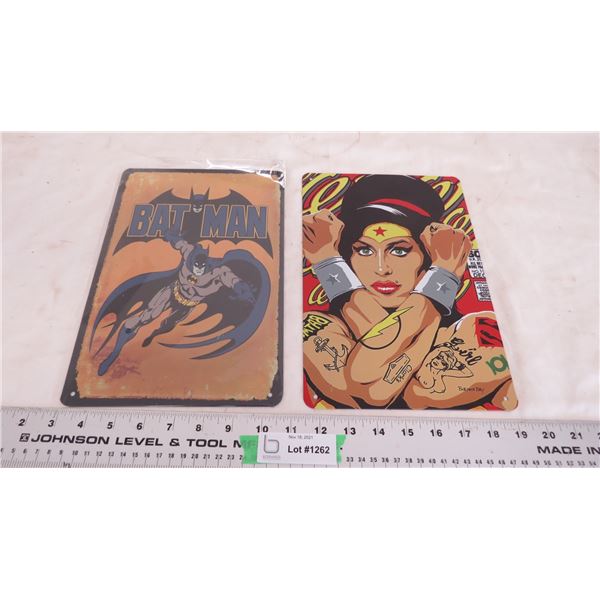 batman, batwoman, tin signs - 8x11.75"