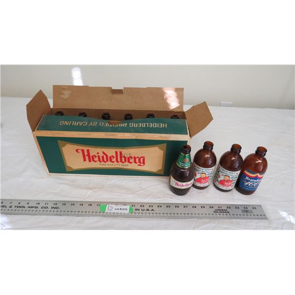 heidelberg beer case with bottles (empty)