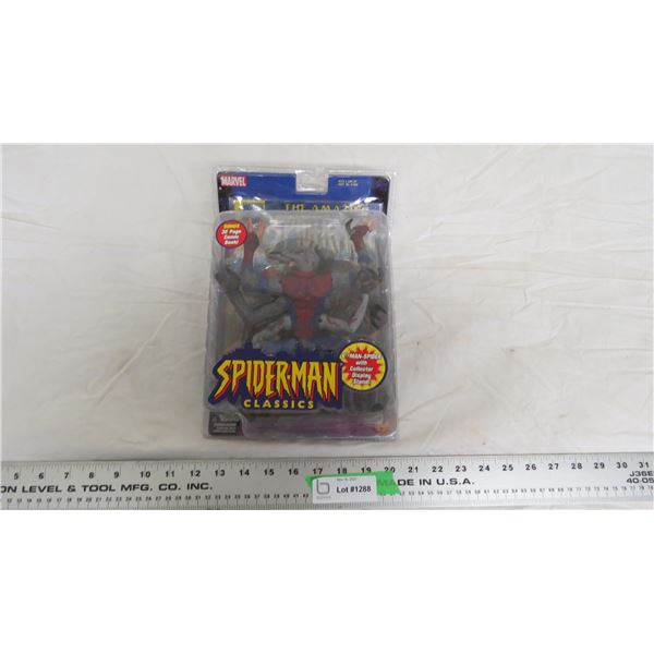 Marvel 6" man-spider with collector display stand (NIB)