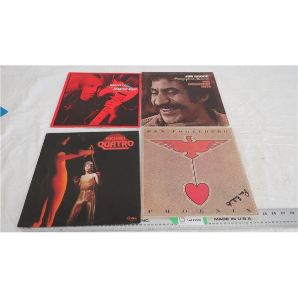 (4) records, tom petty + others (good condition)