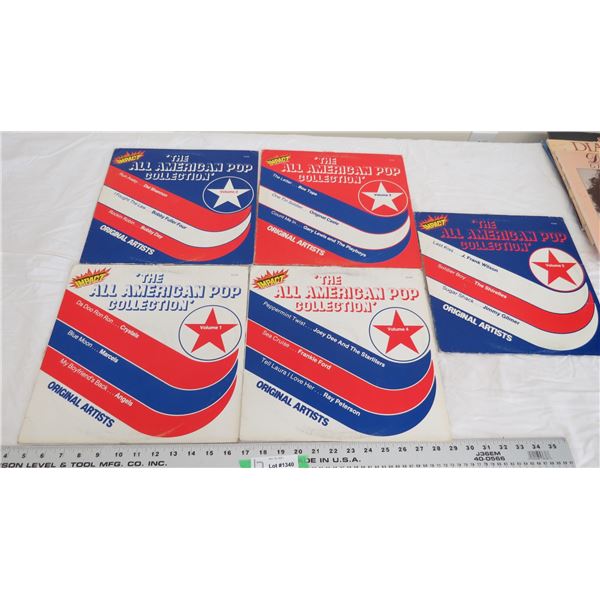 the all american pop collection vol 1,2,3,4,5, (some scratches)