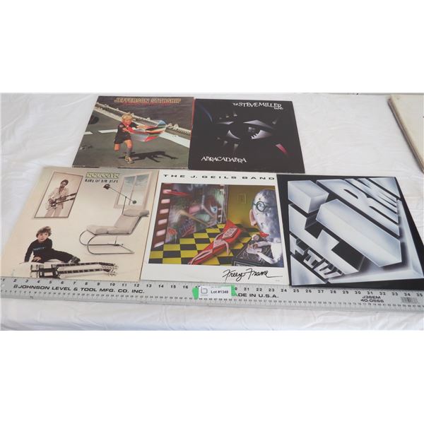 (5) rock records (steve miller band + others) - good condition