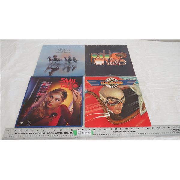 (4) pop rock records (good condition)