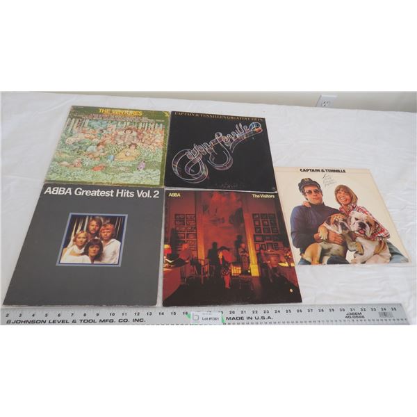 (5) pop rock records (good condition)