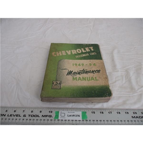 1949-54 chev cars maintenance manual