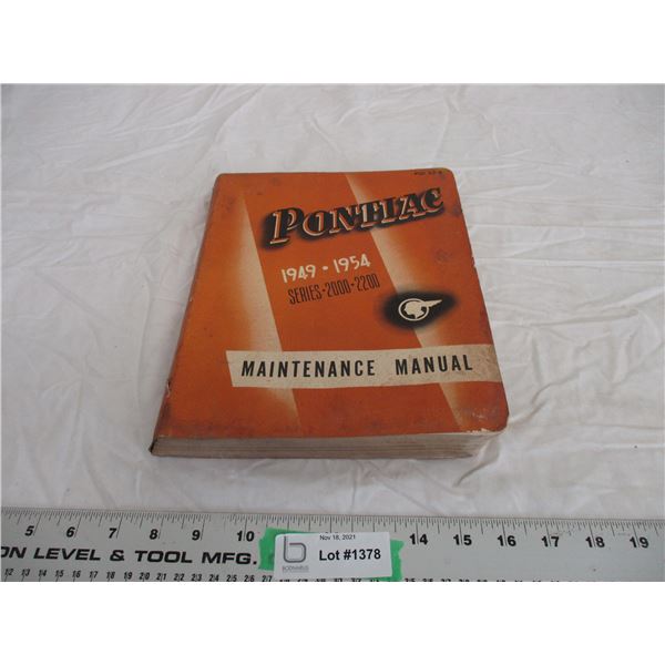 1949-54 pontiac series 2000*2200 maintenance manual