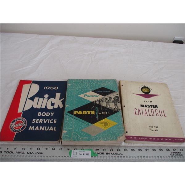 1940-50's Buick, GM, Pontiac, parts catalogs, service manual