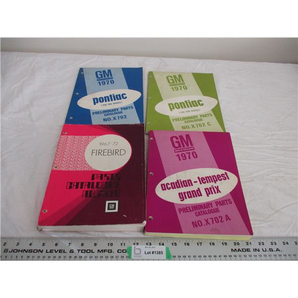 GM pontiac, firebird + others, parts catalogs