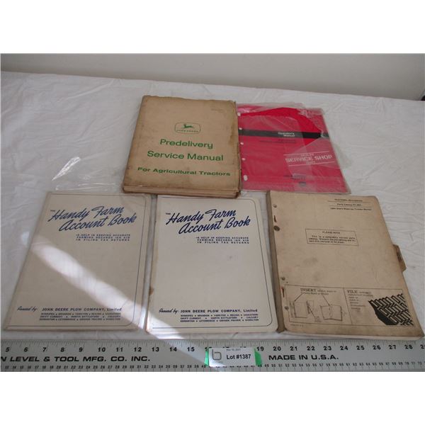 JD Service manual, operators manual, account books
