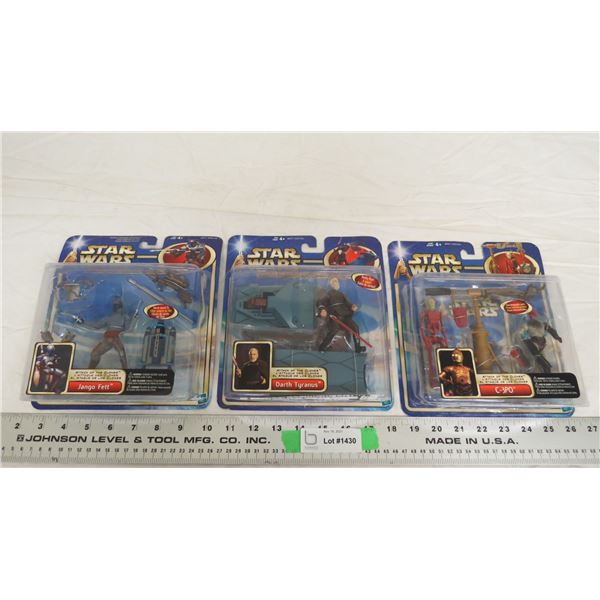 hasbro star wars figures (3) NIB