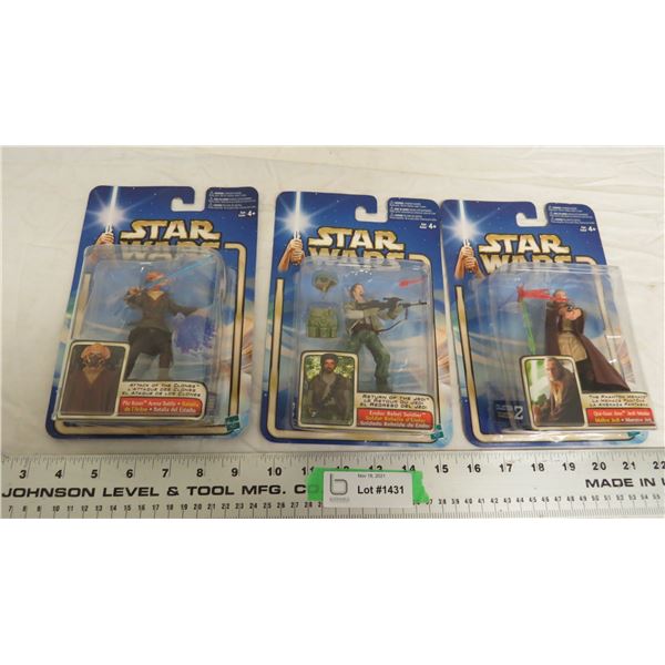 hasbro star wars figures (3) NIB