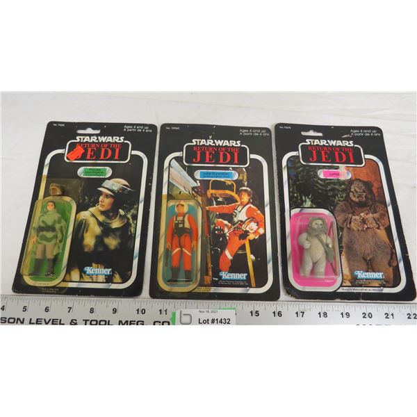 kenner star wars return of the jedi figures (3) NIB