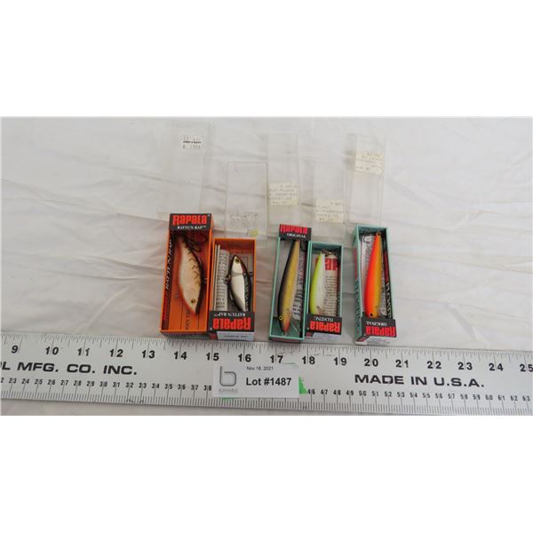 (5) new rapala fishing hooks