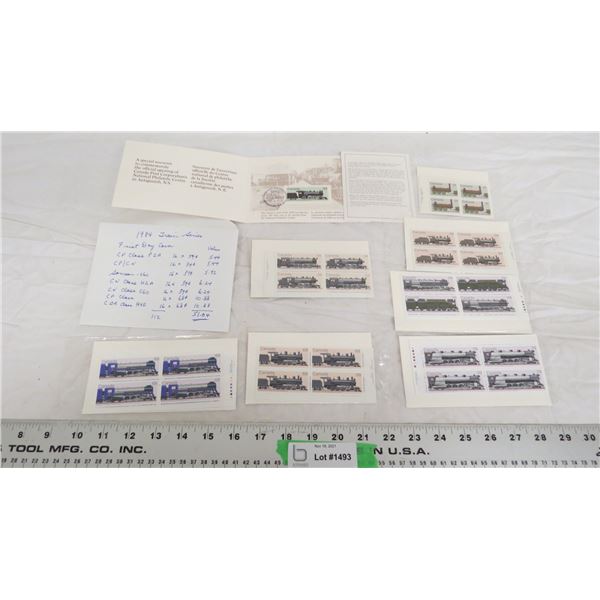1984 train series stamps (new)