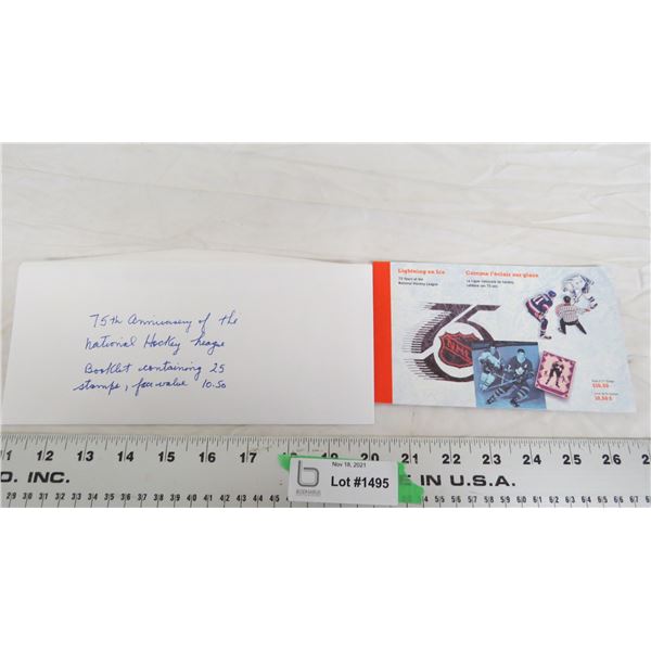 75th anniversary of the NHL booklet containing 25 stamps (face value 10.50) new