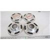 Image 1 : (4) vintage hubcaps